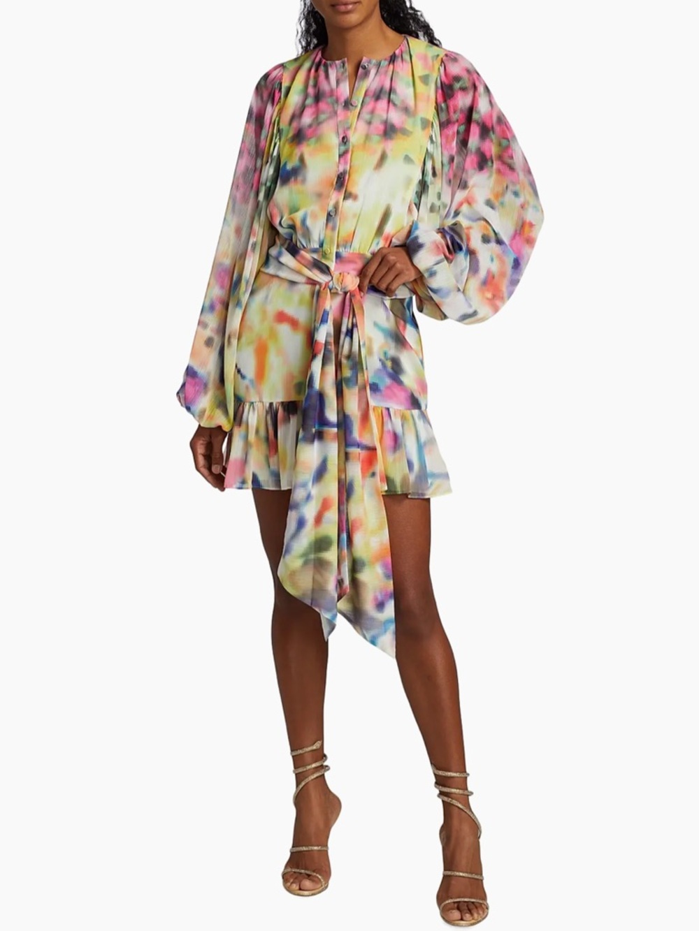 Alexis Leonie Crepe Mini Dress Sz M - Picture 2 of 12